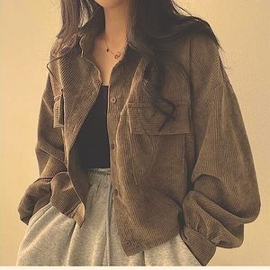 Corduroy Brown Shirt Jacket